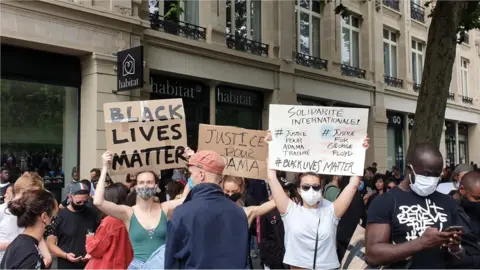 BBC BLM protest in France