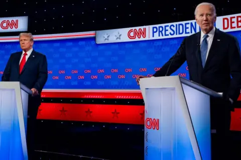 Getty Images Biden and Trump at the 27 June debate