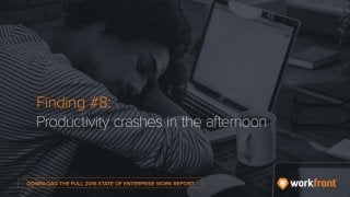 Finding #8: Productivity crashes in the afternoon
 