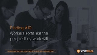 Finding #10: Workers sorta like the people they work with
 