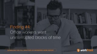 Find #4: Office workers want uninterrupted blocks of time
 