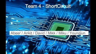 Team 4 - ShortCircuit
Abeer / Ankit / David / Mikk / Miku / Youngjun
 