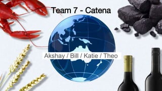 Team 7 - Catena
Akshay / Bill / Katie / Theo
 