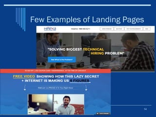 Few Examples of Landing Pages
14
 