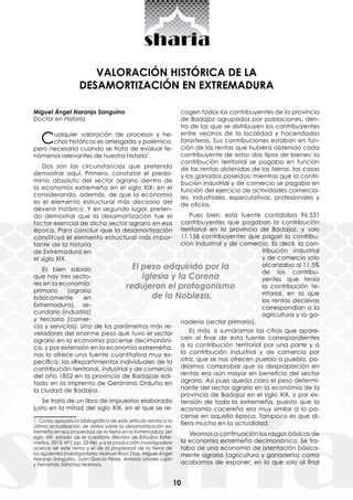 10
VALORACIÓN HISTÓRICA DE LA
DESAMORTIZACIÓN EN EXTREMADURA
Miguel Ángel Naranjo Sanguino
Doctor en Historia
Cualquier va...