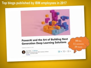 Top blogs published by IBM employees in 2017
88 likes
11 comments
29 shares
 