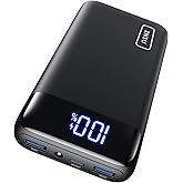 INIU Power Bank, 22,5W Powerbank Klein Aber Stark 20000mAh (USB C Input & Output), PD 3.0 QC 4.0 Externe Handyakkus with LED 