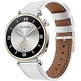 Armband für Huawei Watch GT 4/GT 5 41mm Leder Uhrenarmbänder, 18mm Armbänder Echtleder Ersatz Lederband für Damen Herren