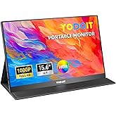 Yodoit Portable Monitor 15,6 Zoll 1920 x 1080 FHD Tragbarer Monitor IPS-Display mit USB Typ C Eingebaute Lautsprecher Eye Car