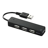 iBUFFALO USB2.0Hub バスパワー 4ポート ブラック 【PlayStation4,PS4,PS3 動作確認済】BSH4U06BK