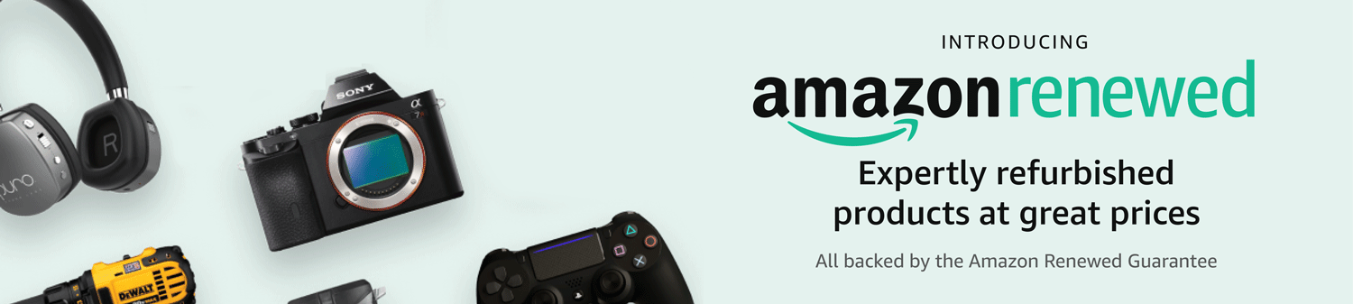 Introducing Amazon Renewed  Expertly refurbished products at great prices Backed by the Amazon Renewed Guarantee