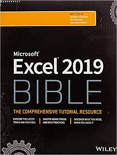 Excel 2019 Bible