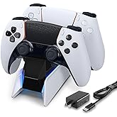 PS5 Controller Charger, PS5 Controller Charging Station Dock, Fast Dual Charging for Dualsense, PlayStation 5 Controller with