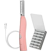 SPA SCIENCES - SIMA Sonic Dermaplaning Tool - Patented Painless 2 in 1 Facial Exfoliation & Peach Fuzz-Hair Removal System w/