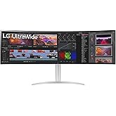 LG 49BQ95C-W 49" Monitor, TILT Height Swivel, White