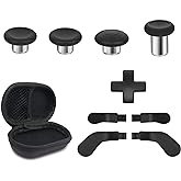 Metal Replacement Thumbsticks for Xbox Elite Controller Series 2 Core, Component Pack Includes 4 Swap Magnetic Joysticks, 4 P