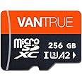 Vantrue 256GB microSDXC UHS-I U3 4K UHD Video High Speed Transfer Monitoring SD Card with Adapter for Dash Cams, Body Cams, A