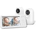 Momcozy Baby Monitor with 2 Cameras 5’’ Audio 960ft Range Ideal Gift