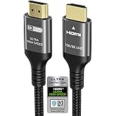 Ubluker 10K 8K 4K HDMI Cable 48Gbps 10 FT, Certified Ultra High Speed HDMI® Cable 4K 240Hz 144Hz 120Hz 8K60Hz 0.01ms HDR10+ e