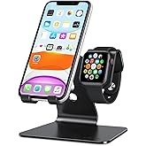 OMOTON Stand for Apple Watch - 2 in 1 Universal Desktop Stand Holder (Not Include Charger) for All iPhone 16 15 14 13 12 and 