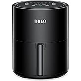 Dreo Air Fryer - 100℉ to 450℉, 4 Quart Hot Oven Cooker with 50 Recipes, 9 Cooking Functions on Easy Touch Screen, Preheat, Sh
