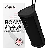 Heavy Duty Protective Silicone Carrying Case for Sonos Roam 2 | Black | Now Includes Bluetooth Button for Roam2 | Protect You