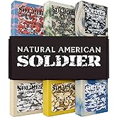 NATURAL AMERICAN Mens Organic Bar Soap, Masculine Scents, 100% Natural Soap for Men - Essential Oils, Organic Shea Butter Nat