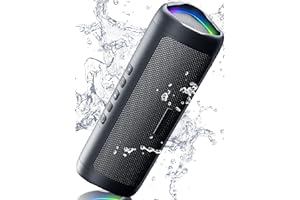 Bluetooth Speaker with HD Sound, Portable Wireless, IPX5 Waterproof, Up to 24H Playtime, TWS Pairing, BT5.3, for Home/Party/O