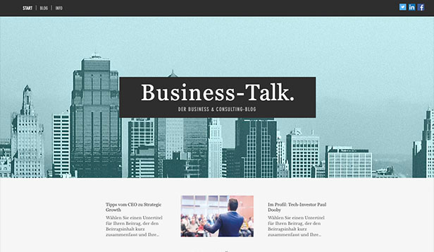 Blog für Business Website Template