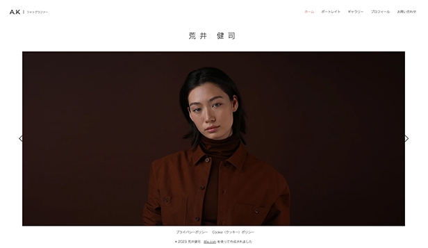 写真家プロフィール Website Template