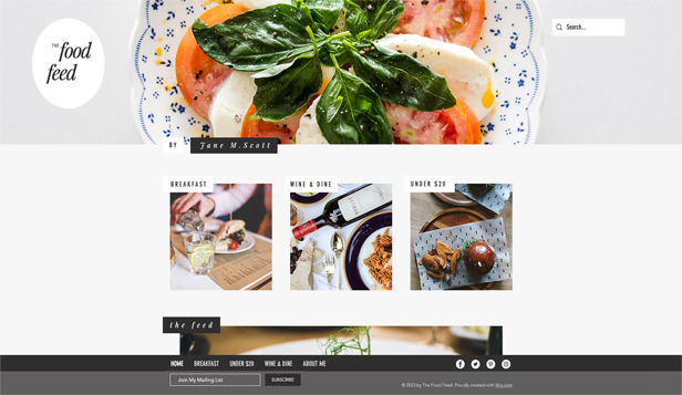 Blog ẩm thực Website Template