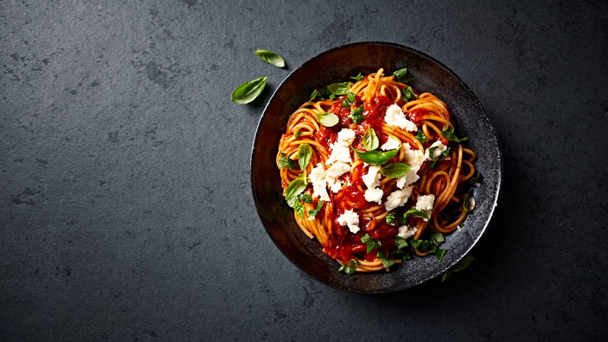 Pasta pomodoro, esta vez con coliflor