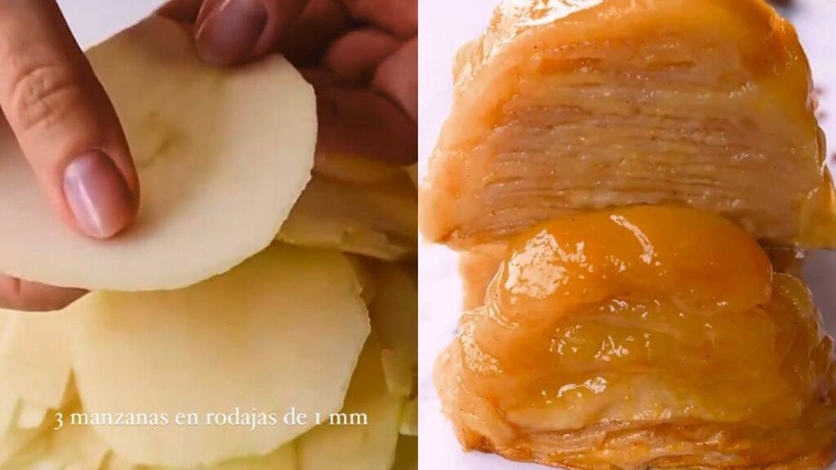 Milhojas de manzana saludable de 60 calorías: vegano, sin azúcar añadido y con solo 4 ingredientes