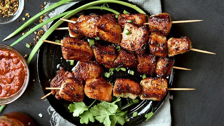 chicken kebabs, which can be eaten following the dukan diet