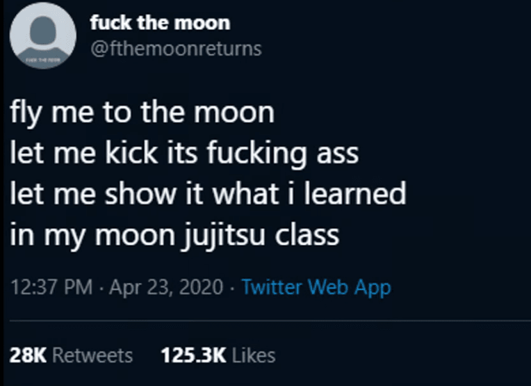 tweet in question, geez dude calm down it's a celestial body