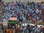 Earlier, Tamil Nadu chief minister MK Stalin urged the Union government not to move the Indian Marine Fisheries Bill, 2021. Here are a few pictures of the protest in Chennai.(AFP)