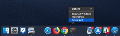 force quit apps from dock icon menu