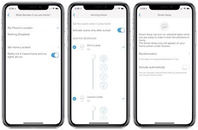 lutron caseta geofence