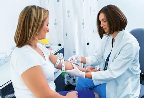  Picture of a Woman Is Getting a Glucose Tolerance Test 