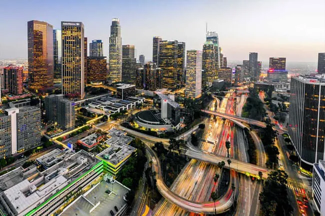 Photo of smog in Los Angeles.