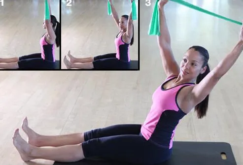 Keep that resistance band handy for this waist-toning move.