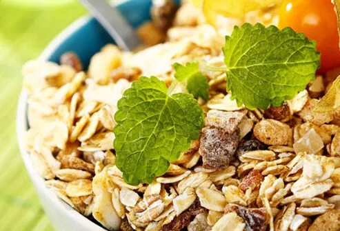 Whole-grain foods help get enough fiber into your daily diet.