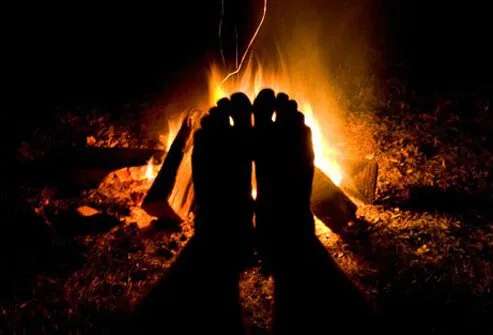 The most common cause of a burning foot sensation is peripheral neuropathy, of which the most common cause is diabetes.