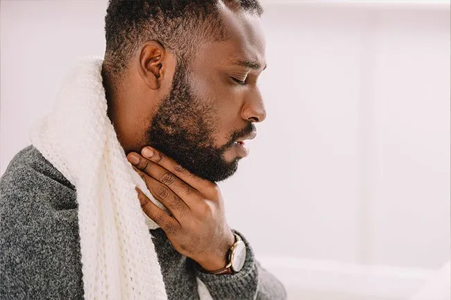 Slippery elm helps ease a sore throat. 