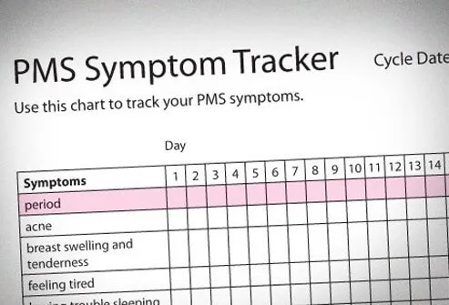 To figure out whether you have PMS, record your symptoms on a tracking form like this one.