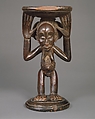 Royal Seat (Lupona): Female Caryatid, Buli Master, possibly Ngongo ya Chintu (Hemba, ca. 1810-1870), Wood, metal studs, Luba or Hemba peoples