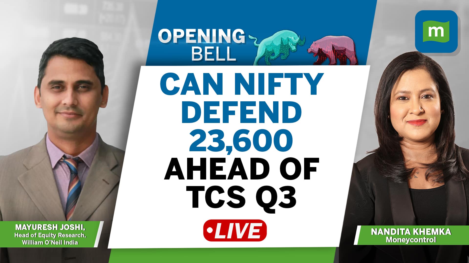 Live: Will 23,600 Hold As Street Gears Up For TCS Q3? Lupin, Manappuram Fin In Focus| Opening Bell