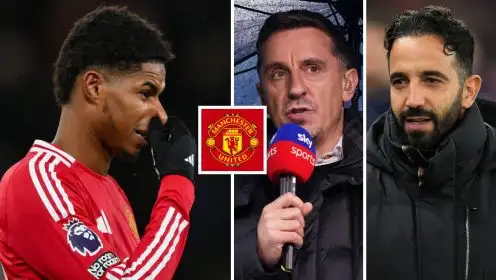 Gary Neville in complete U-turn over Marcus Rashford future at Man Utd as Ruben Amorim ‘protects himself’