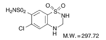 ACCURETIC®(quinapril HCl/hydrochlorothiazide) Structural Formula Illustration