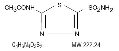 AcetaZOLAMIDE - Structural Formula Illustration